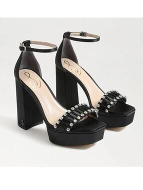 SAM EDELMAN -  Ninette satin jewel platforms - Women's 9  - NEW WITH BOX!!